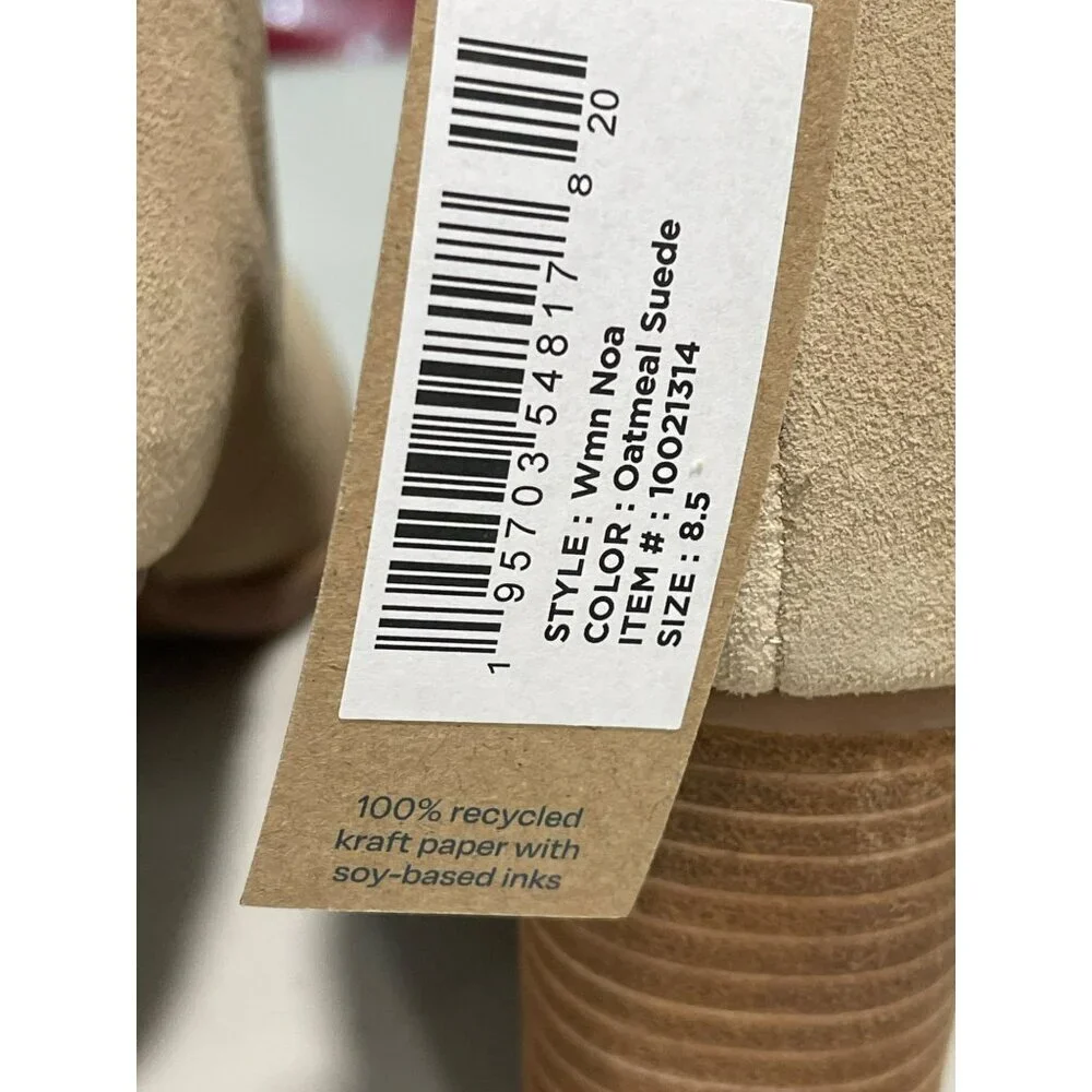 Toms Noa Tan Oatmeal Suede Ankle Boots Size 8.5 New in Box
